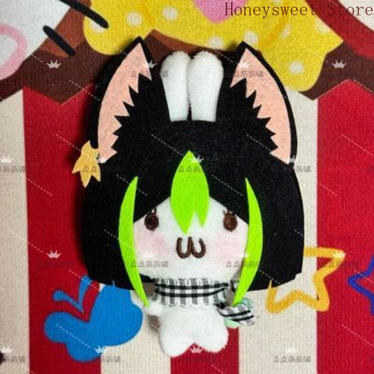 Anime Cosplay Bunny - 原神（Genshin Impact）ティグナリの可愛い手作りウサギのぬいぐるみ、アニメ風の詰め物入りおもちゃ、ふわふわのキーチェーンペンダント、誕生日プレゼント、クリスマス、コスプレ。