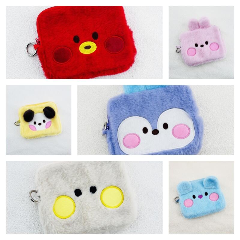 Anime Cosplay Makeup - アニメ漫画BT21ぬいぐるみ収納バッグCOOKY CHIMMYクリエイティブ新スタイル女性用ポータブルメイクアップバッグハンドバッグ学生ペンバッグギフト