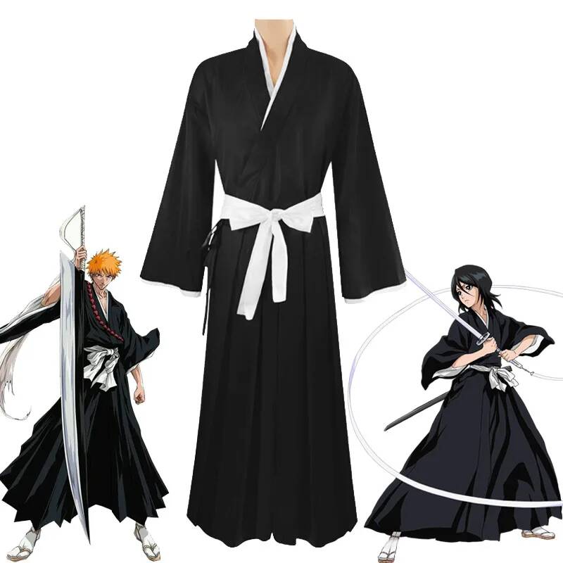 Anime Cosplay Kimono - 2026年アニメコスプレ 黒崎ルキア イチゴ ダイパ 魂社 死神