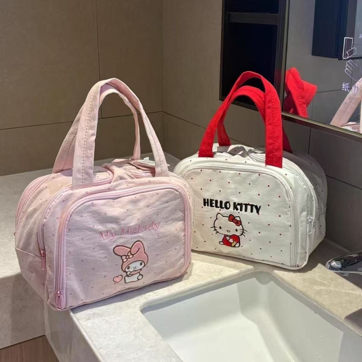 Anime Cosplay Makeup - かわいいアニメ柄メイクアップバッグ、漫画風大容量ポータブル洗面用具収納バッグ、旅行用多機能仕切り付きハンドバッグ、ギフト