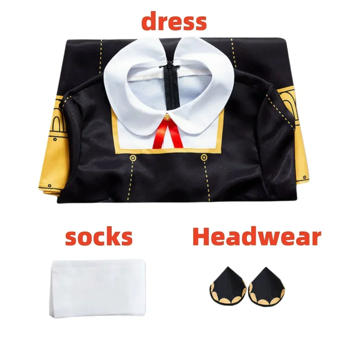 Anime Cosplay Toddler - 2026 アニメアーニャフォージャーコスプレ衣装スパイファミリー幼児子供服アーニャかわいい黒ドレスパーティーウィッグハロウィン女性