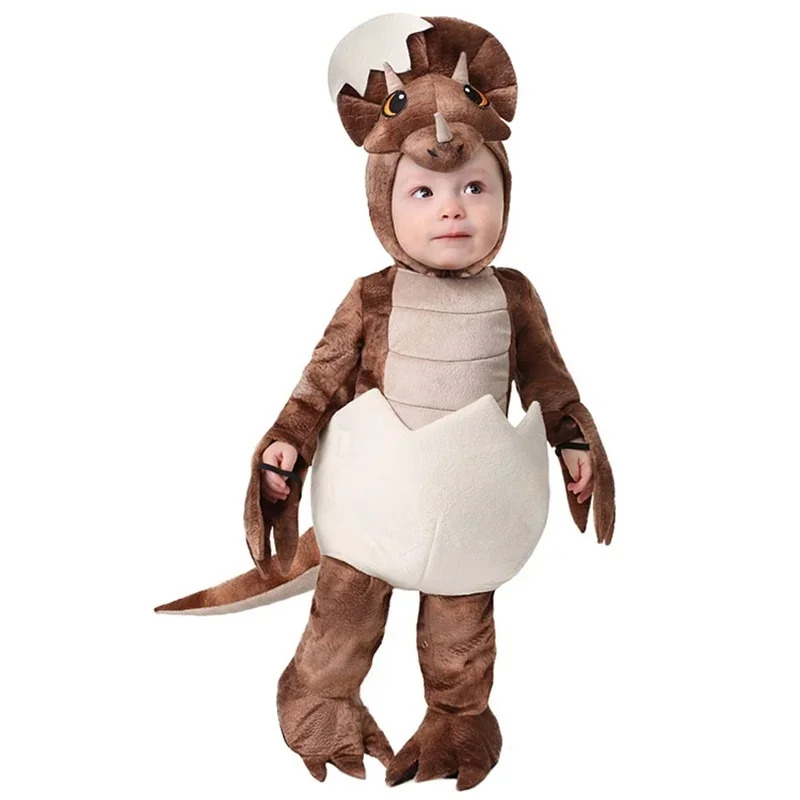 Anime Cosplay Toddler - 赤ちゃんアニメトリケラトプスコスプレ衣装カーニバル幼児恐竜男の子ジャンプスーツハロウィンプリムパーティー衣装 NM33
