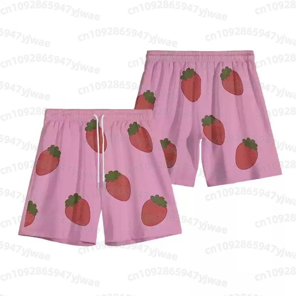 2026 メンズ ピンク ストロベリー ショートパンツ アニ - Anime Cosplay Of のレビューと価格