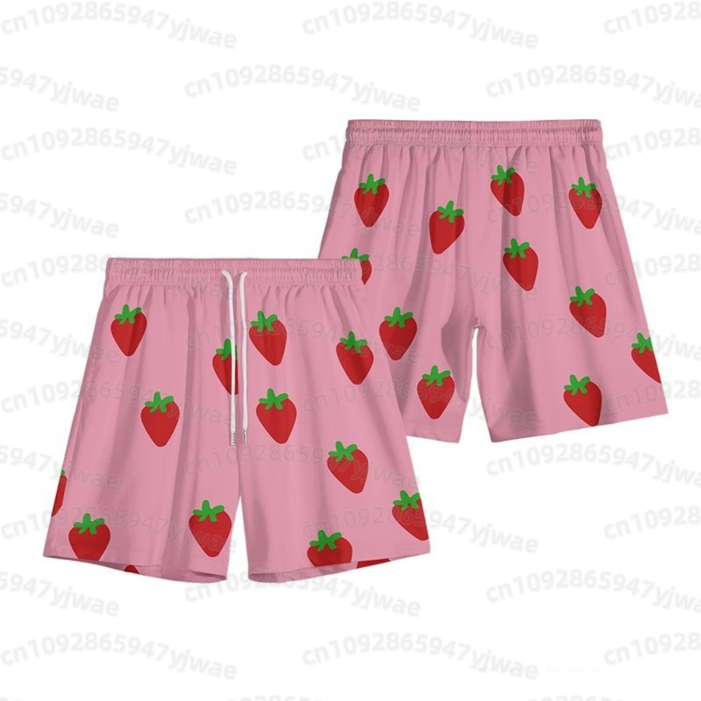 2026 メンズ ピンク ストロベリー ショートパンツ アニ - Anime Cosplay Of のレビューと価格