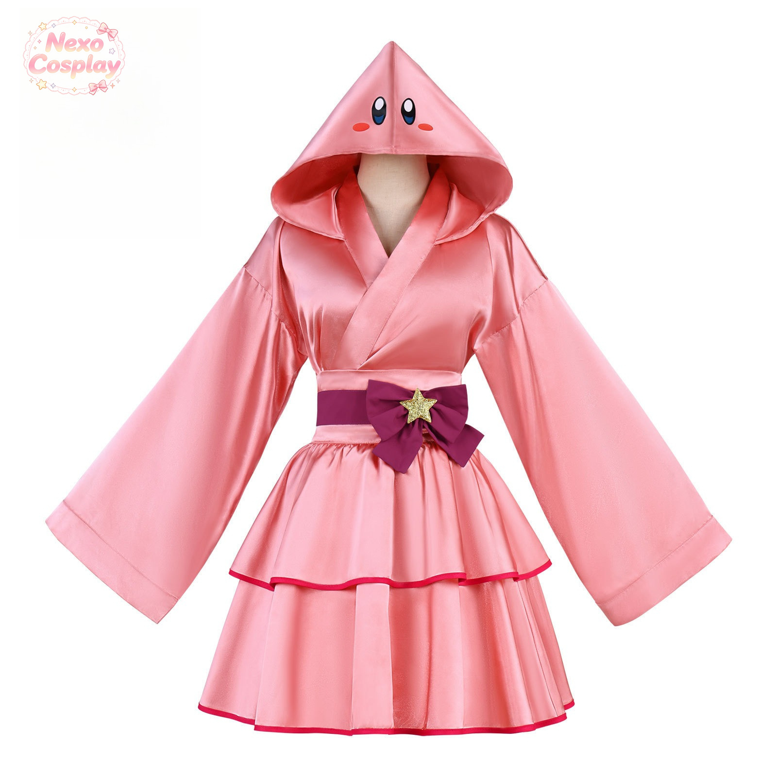 ピンクボール コスプレ衣装 ピンクガール フード付き着物スカ - Anime Cosplay Kimono のレビューと価格