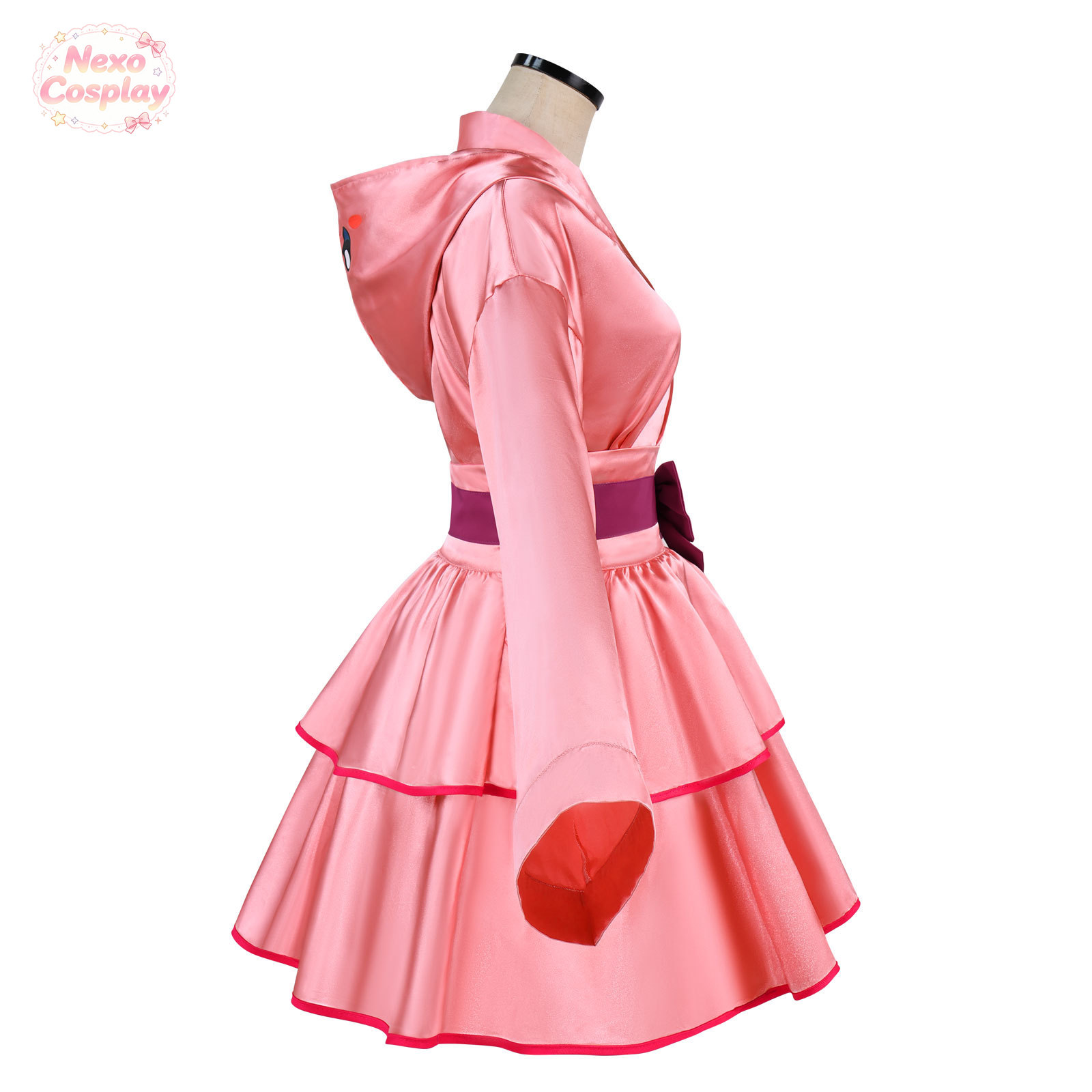 ピンクボール コスプレ衣装 ピンクガール フード付き着物スカ - Anime Cosplay Kimono のレビューと価格