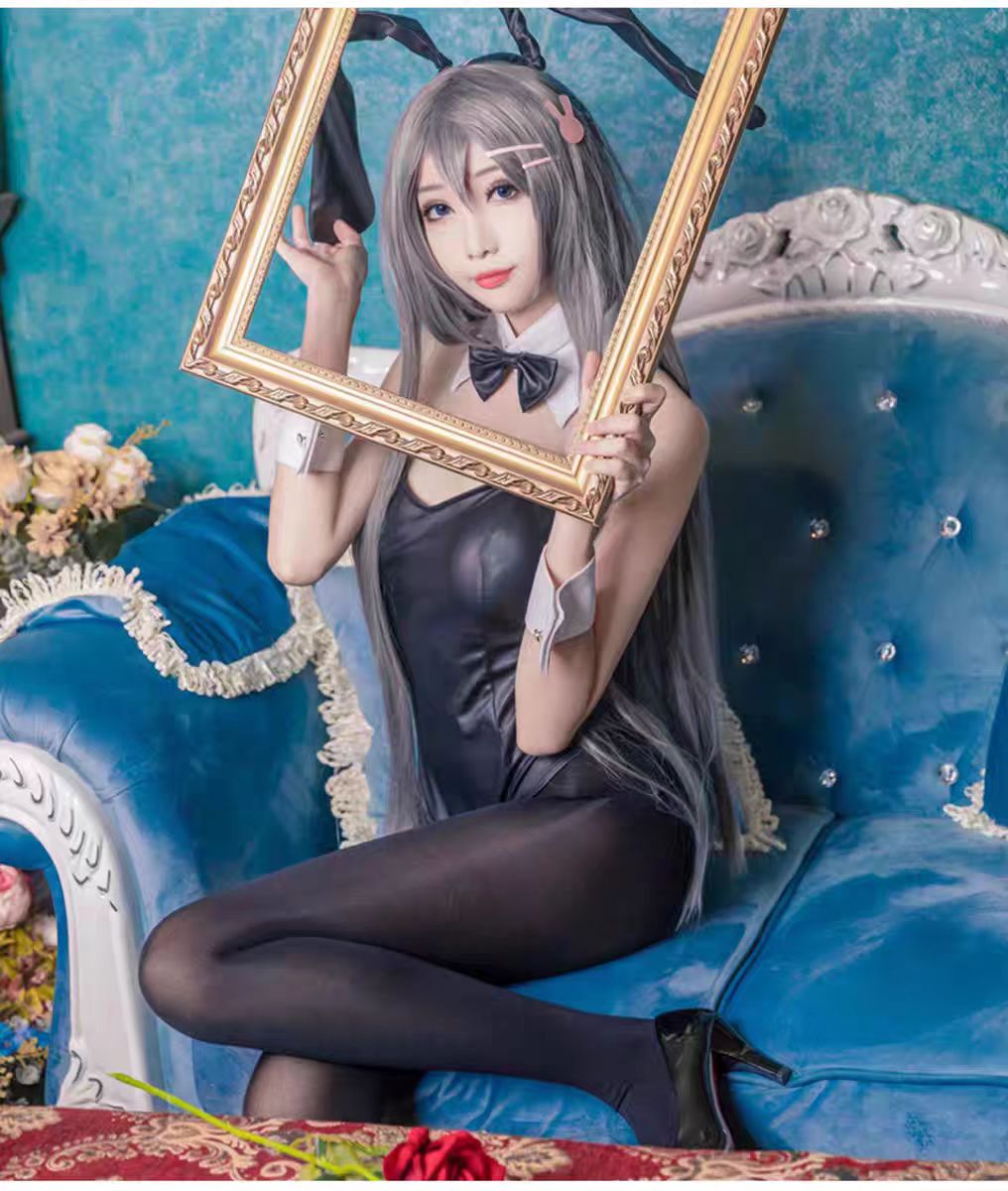 セクシーなバニーガール桜島麻衣コスプレ衣装ジャンプスーツバニ - Anime Cosplay Bunny のレビューと価格